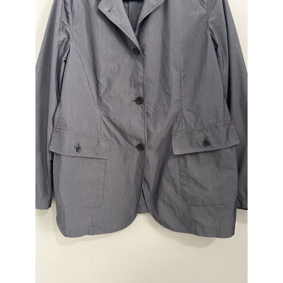 Ines De La Fressange Paris Blazer Women’s XL Gray Cotton Nylon Jacket Uniqlo - Picture 6 of 12